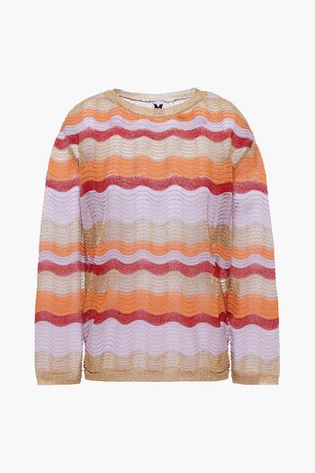 M MISSONI Metallic crochet-knit sweater