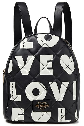 LOVE MOSCHINO Rucksack aus gestepptem Kunstleder mit Print