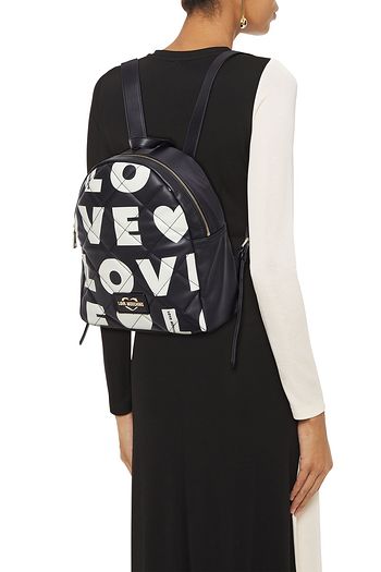 LOVE MOSCHINO Rucksack aus gestepptem Kunstleder mit Print