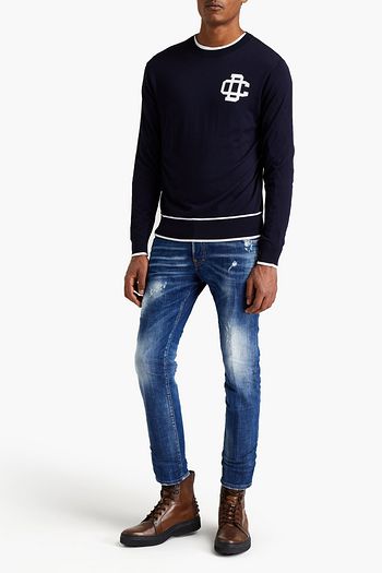 DSQUARED2 Slim-fit intarsia wool sweater