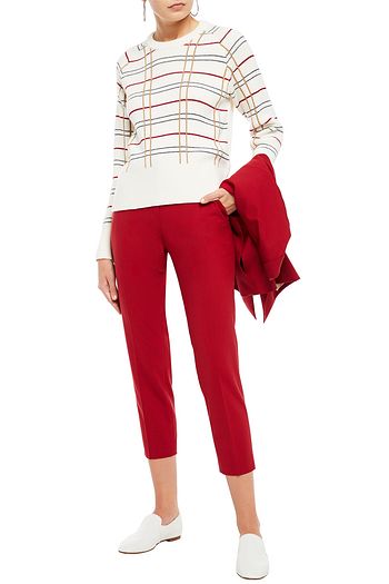 THEORY Treeca 2 cropped stretch-wool slim-leg pants