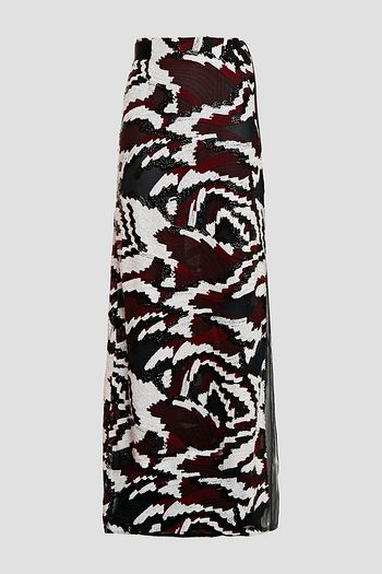 AMANDA WAKELEY Belted embellished tulle maxi skirt