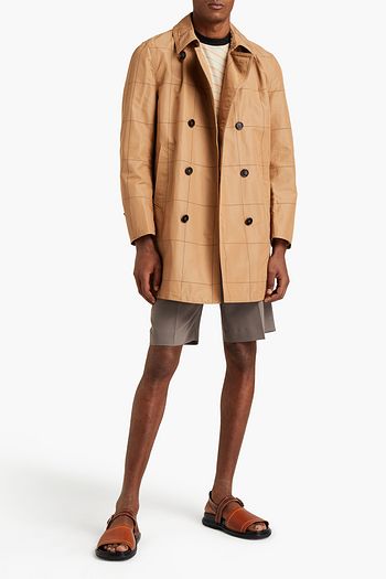 MARNI Double-breasted checked jacquard coat