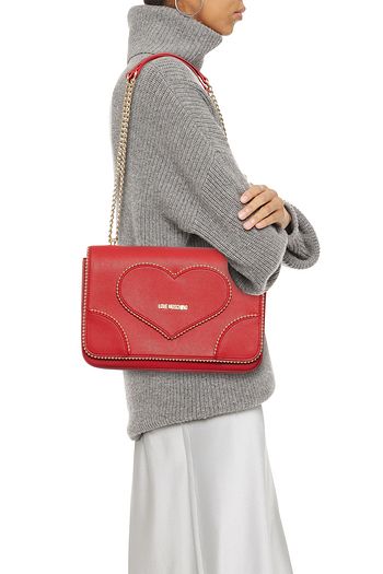 LOVE MOSCHINO Studded faux leather shoulder bag