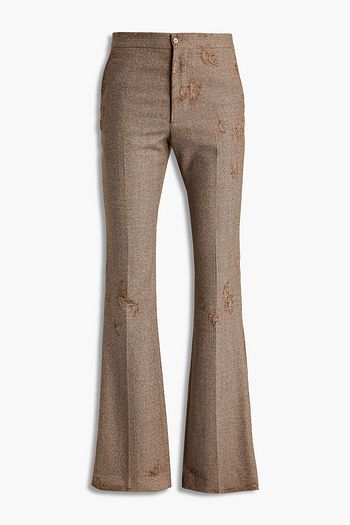 MARNI Distressed wool-tweed chinos