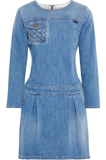 SEE BY CHLOÉ Pleated denim mini dress