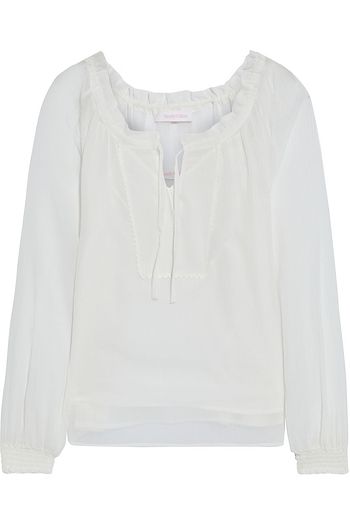 SEE BY CHLOÉ Scalloped cotton-gauze blouse