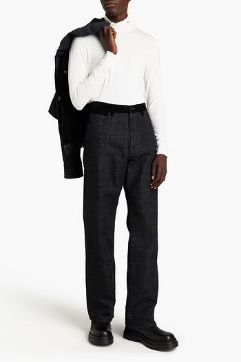 MARNI Corduroy-trimmed denim jeans