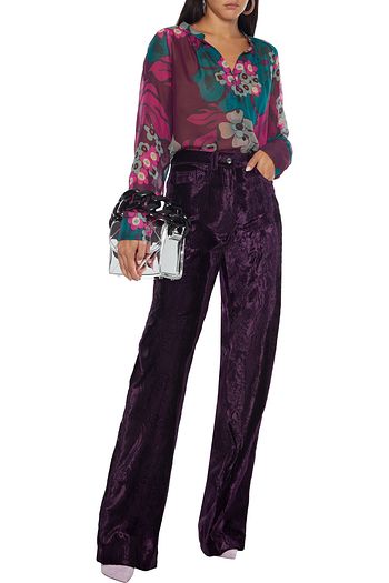 DRIES VAN NOTEN Chenai floral-print silk-chiffon shirt