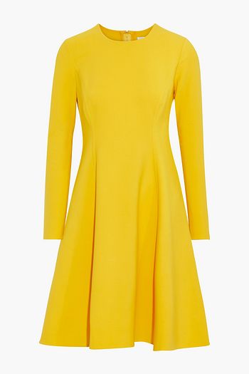 OSCAR DE LA RENTA Flared wool-blend dress