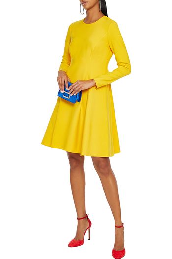 OSCAR DE LA RENTA Flared wool-blend dress
