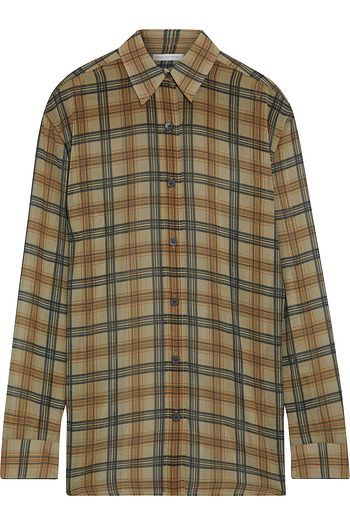 DRIES VAN NOTEN Carwy oversized checked chiffon shirt