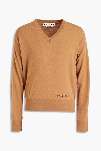MARNI Embroidered wool sweater