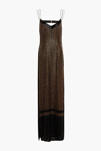 AMANDA WAKELEY Sequined crepe maxi dress