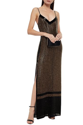 AMANDA WAKELEY Sequined crepe maxi dress
