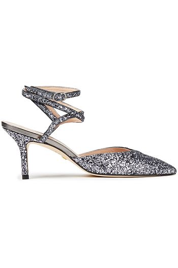 STUART WEITZMAN Revel 75 Pumps aus Webstoff mit Glitter-Finish