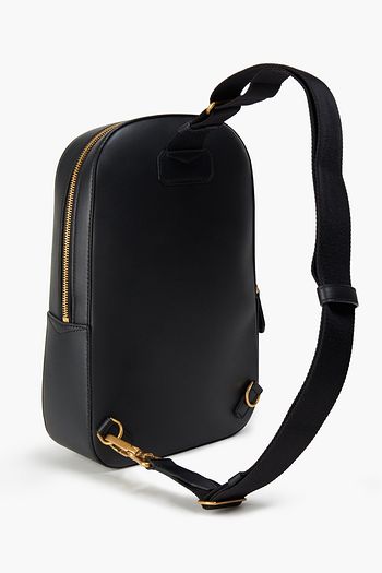 DUNHILL Printed coated canvas and leather backpack