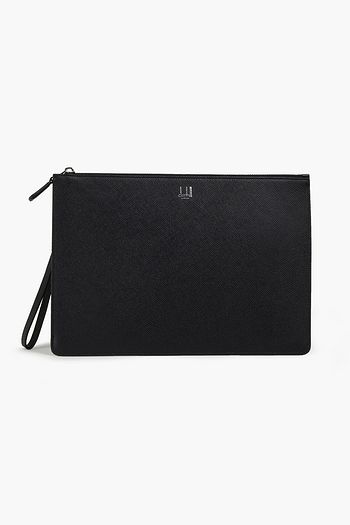 DUNHILL Textured-leather pouch