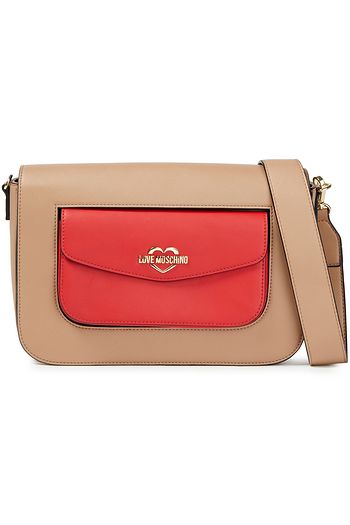 LOVE MOSCHINO Zweifarbige Schultertasche aus Kunstleder