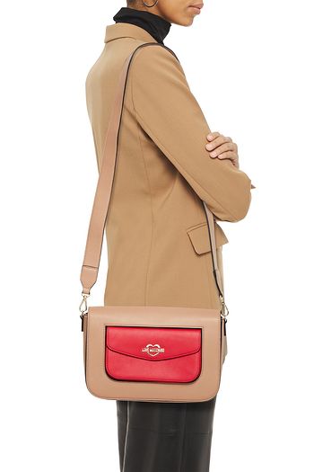 LOVE MOSCHINO Zweifarbige Schultertasche aus Kunstleder