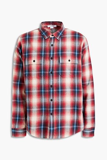 FRAME Checked cotton-flannel shirt