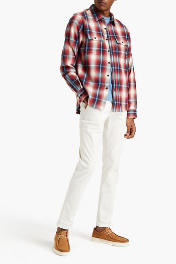 FRAME Checked cotton-flannel shirt