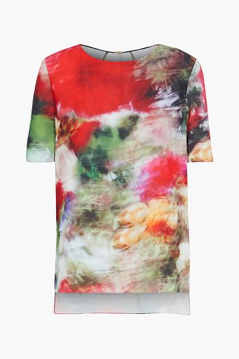 ADAM LIPPES Printed crepe top