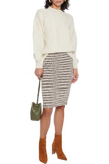 MISSONI Crochet-knit pencil skirt