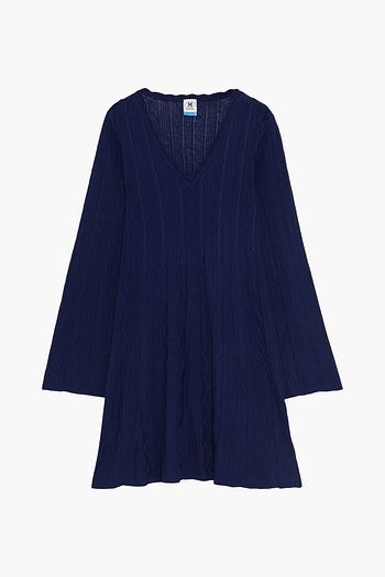 M MISSONI Crochet-knit wool-blend mini dress