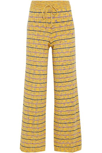M MISSONI Ribbed cotton-blend wide-leg pants