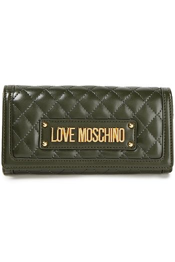 LOVE MOSCHINO Logo-embellished quilted faux leather wallet