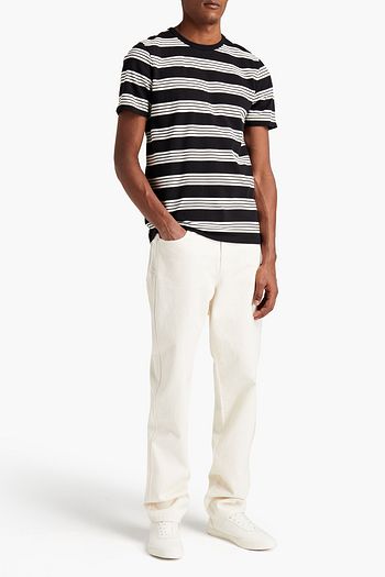 FRAME Striped cotton-jersey T-shirt
