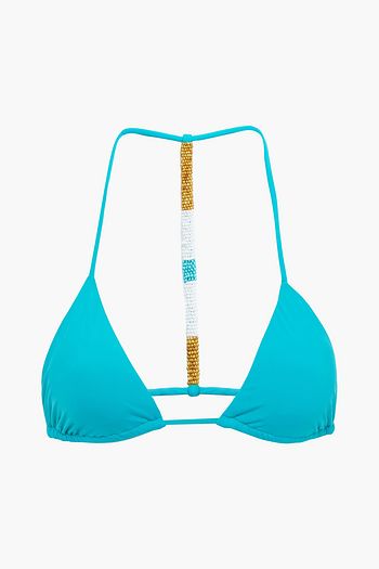 VIX PAULA HERMANNY Ella bead-embellished bikini top