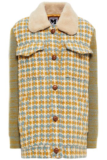 M MISSONI Knit-paneled wool-blend tweed jacket