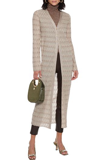M MISSONI Metallic crochet-knit cardigan