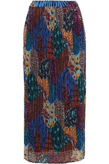 M MISSONI Pleated sequined voile maxi skirt
