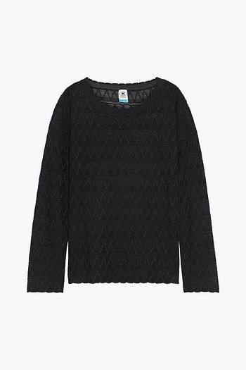 M MISSONI Metallic crochet-knit sweater