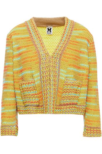 M MISSONI Cropped crochet-knit cotton-blend jacket