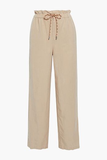 ALICE + OLIVIA Henry Lyocell, linen and cotton-blend twill wide-leg pants