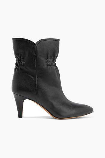 ISABEL MARANT Dedie shirred leather ankle boots