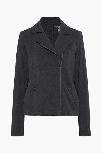 MAJESTIC FILATURES Mélange fleece biker jacket