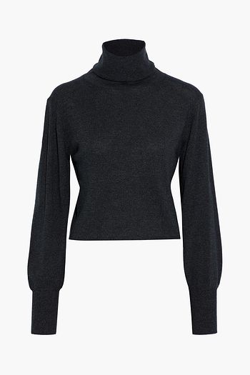 NAADAM Marled silk and cashmere-blend turtleneck sweater