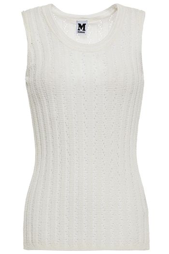 M MISSONI Geripptes Oberteil aus Pointelle-Strick