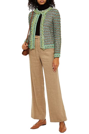 M MISSONI Fringed metallic knitted jacket