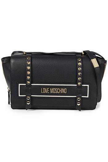 LOVE MOSCHINO Schultertasche aus Narbenleder mit Verzierung