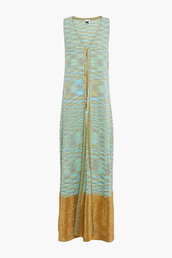 M MISSONI Weste aus Rippstrick mit Metallic-Effekt