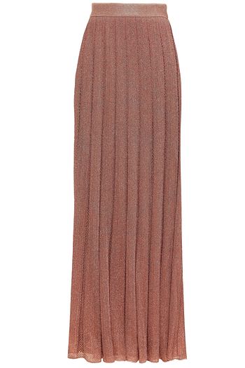 M MISSONI Metallic crochet-knit maxi skirt