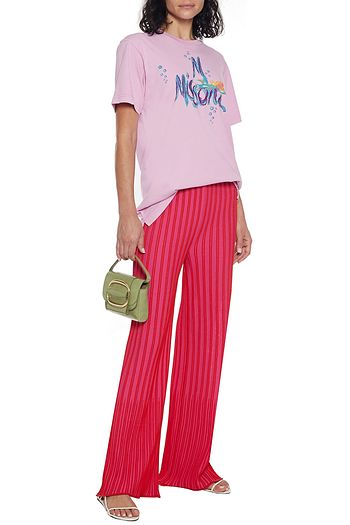 M MISSONI Embroidered printed cotton-jersey T-shirt