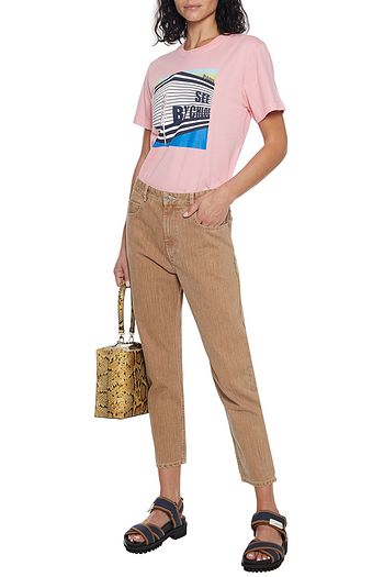 SEE BY CHLOÉ Printed cotton-jersey T-shirt