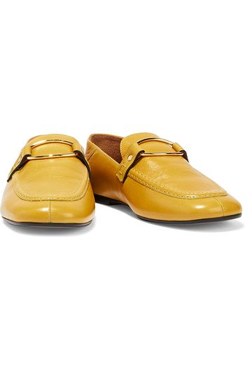 ISABEL MARANT Ferlyn buckle-embellished leather collapsible-heel loafers